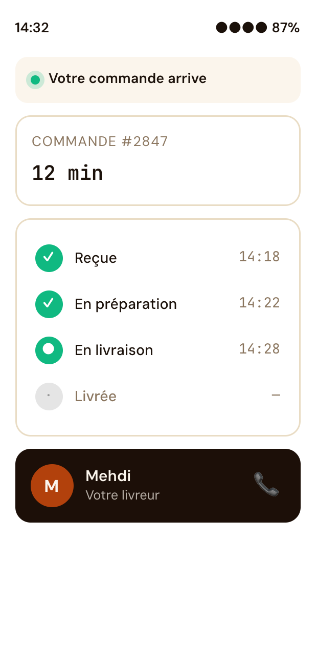 Suivi de commande client